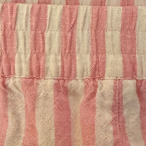 Old Navy Pink and White Striped Linen Women's Shorts - Picture 4 of 6